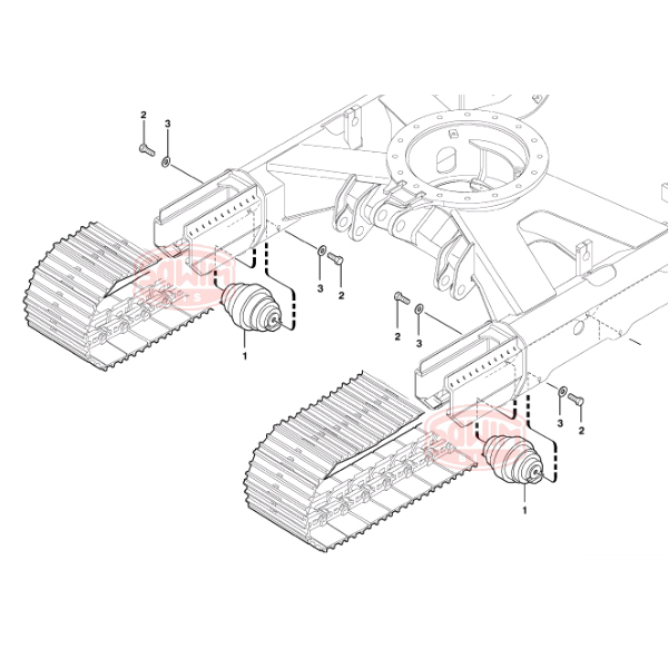 schemat Rolka gąsienicy dolna Volvo EC25 (stal)