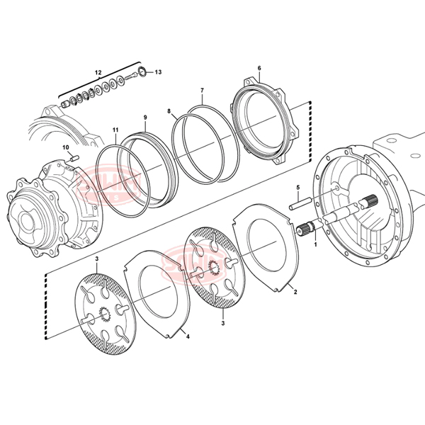 schemat Przekładka początkowa Volvo BL60, BL61 plus, BL60B, BL61B, BL70, BL71, BL70B, BL71B,  BL71 plus